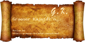 Graeser Kajetán névjegykártya